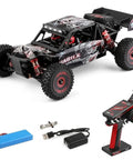 4WD 1 To 12 Scale Brushless RC Truck With Metal Chassis All Terrain Off Road RTR 2 4Ghz Radio Speeds Up To 75 Kmh For Adults High Speed Racing Car Ready To Run, shown with controller and battery accessories