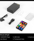 All In One Portable MP3 Player With Bluetooth And WiFi, 144GB Storage, 4 Inch Full Color Touch Screen with accessories