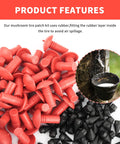 Red and black mushroom plug heads from Tire Repair Kit With 90 Mushroom Plug Heads For Tubeless Tires Fast Patch 2.0