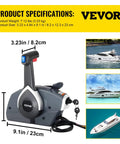 Boat Throttle Control For Single Engine Outboard Remote With Side Mounted Binnacle Single Lever Key Switch And Lanyard