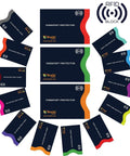 RFID Blocking Travel Sleeves Set With Color Coding Navy Blue Unisex Wallet Keeps Your Cards And Passports Safe