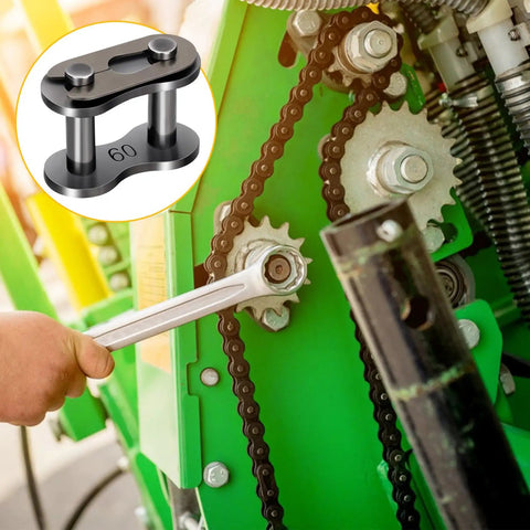 Shop Quality Industrial Number 60 Roller Chain Connecting Links With Master Connector Hardware Built Like A Tank Carbon Steel for bikes in use.