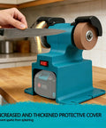 Fafeicy 200W Cordless Bench Grinder With Two 4000Mah Batteries, Compact Mini Polisher For Sharpening And DIY Work in use.