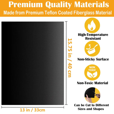 Nonstick Grill Mats Set Of 5 For Outdoor BBQ Grilling Reusable Teflon Mats For Gas Charcoal And Electric Grills 15.75 By 13 Inches Helps Prevent Food From Falling Through Grates Ideal For Burgers Veggies Eggs Pancakes, premium quality display.