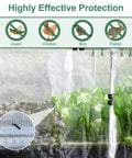 No Frills Pest Barrier Garden Netting For Raised Beds And Greenhouses, Insect Mesh Netting 10 By 50 Feet in use over plants