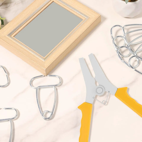 Get A Sweet Deal On This 18Pc Miter Spring Clamp And Pliers Kit, Made With Premium Stainless Steel For Tough Woodworking Jobs, Includes Carabiner Hooks Plus Storage Ring To Keep Your Tools Neat And Ready For Any Project Right Now. 18-piece stainless wood clamp kit with pliers and miter clamps