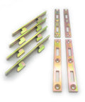 Premium Heavy Duty Steel Bed Rail Fasteners Set Of Four Mortise Bed Frame Brackets With Quick Release Hardware showing zinc coated steel brackets.