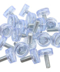 40 Piece M6 Threaded Leveling Feet Set For Chairs And Cabinets 18mm Diameter Transparent PVC And Metal Self Leveling Non Slip Adjustable Feet