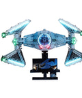 Premium USB Lighting Kit For Lego 75382 Interceptor Aircraft Model, Lighting Components Only, No Model Included, illuminated view