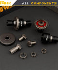 Alloy Front And Rear Differential And Spur Gear Kit For HyperGO 1 By 16 And 1 By 14 RC Cars Black Beefed Up Upgrade components
