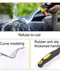 Durable 11.4 Inch Weed Puller Tool For Easy Hand Weeding In Garden And Lawn, aluminum alloy body and rubber handle.