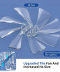 Slick 20 Inch Low Profile Ceiling Fan With Dimmable Led Light, Smart Remote And Phone App Control, Fast Fold Blades for Killer Airflow indoors. Fan blades shown in clear plastic.