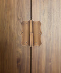 Heavy Duty Copper Door And Window Hinge With Vintage Retro Style And Decorative Edges for home doors mounted on wooden surface