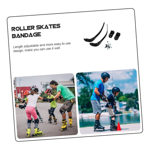 Two Pack Roller Skate Straps With Buckle And Screws For Inline Skates Durable Energy Belts Easy Install Adjustable Fit