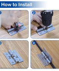 Four Pack Self Closing Spring Hinges For Cabinets And Doors 2 Inch Length Stainless Steel Heavy Duty Spring Loaded Hardware installation steps
