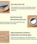 Zinc alloy mirror lid, sealed 304 stainless steel core, double-layer borosilicate glass of Hydrogen Water Generator Bottle 3 In 1 Portable Ionizer For On The Go Hydration With SPE Technology Delivers Up To 1500PPB Hydrogen Rich Water Fits Most Bottles USB Rechargeable Easy To Use Great Health Hack For Daily Wellness.