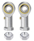 Two-Pack Five Sixteenth Inch Female Rod End Bearing With Five Sixteenth Inch Bore And 24 TPI Right Hand Thread Self-Lubricating Joint Includes Jam Nut, 45 Steel Body And Hardened Bearing Steel Ball, High-Strength Linkage For Smooth Motion, Up To 10. 5/16 female rod end bearings with jam nuts