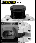 Upgraded 100A 12V Alternator For Toyota Camry, Corolla And RAV4, Clockwise 6-Groove Pulley, OE 27060-25010, close-up view
