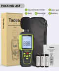 Portable Decibel Meter With 30 To 130 dB Range, 5 Measurement Modes, Backlit LCD, MAX MIN Readouts, Sound Level Meter, Battery Included