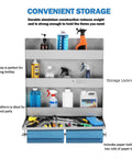 Heavy Duty 5052 Aluminum Work Station Cabinet With Flip Up Tray And Paper Towel Rack, Trailer Door Organizer for storage