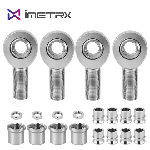 Badass 1.25 Inch Chromoly Heim Joint Rod End Kit Featuring Dual Thread Panhard Linkage For Gnarly Off Road Suspension Upgrades And Beast Mode Truck Builds, includes four chromoly rod ends with adapters.