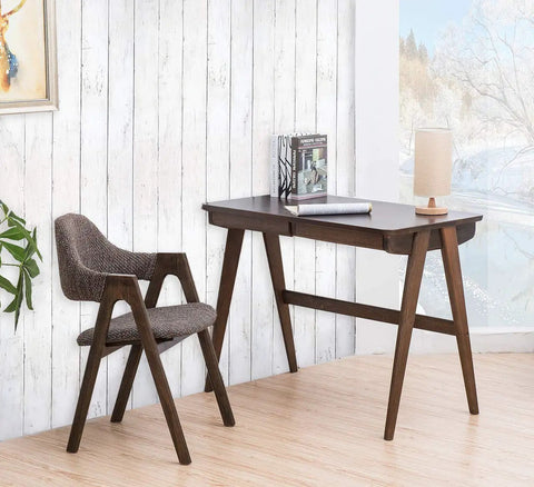 Home office with desk and chair against 590 In By 17.7 In White Wood Peel And Stick Wallpaper Removable Vintage Wood Plank Wall Covering.
