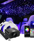 Upgraded 600Pcs Fiber Optic Shooting Star Headliner Kit with dope twinkle in car roof, remote and app control displayed