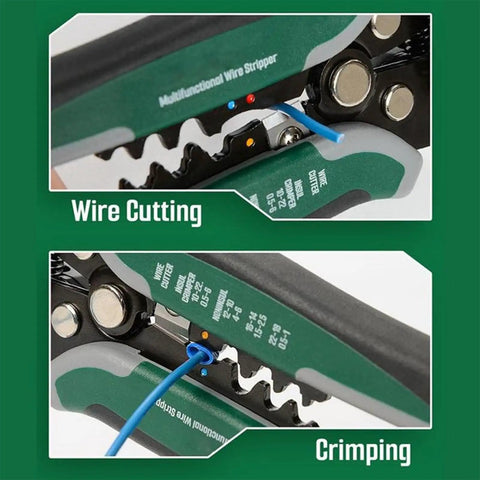 Heavy Duty Automatic Wire Stripper And Adjustable Crimping Tool for precise electrical wiring with comfort grip for cutting and crimping.