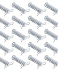 20 Pack One Half Inch By Two Inch Heavy Duty Multi Hole Clevis Pins With R Clips, Adjustable Universal Fastener, Low Carbon Steel
