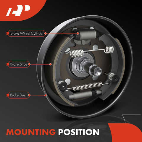 Front Drum Brake Wheel Cylinder For Chevrolet Impala Caprice Bel Air Biscayne Brookwood Kingswood Townsman 1965 To 1970 Two Piece Set 1.1875 Inch Bore in mounting position