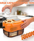 Heavy Duty Handheld Steam Cleaner For Home And Car 1500W with large 1800ML water tank being filled in a kitchen.