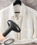 Durable Garment Steamer Hose Replacement used on white shirt, heavy duty steam ironing tube with heatproof surface