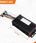 Beefed-Up Ebike Controller For 36V 48V 64V Systems, 750W 1000W, aluminum enclosure with wiring, dimensions labeled