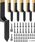 Heavy Duty Steel Fence Post Repair Kit 4x4 Actual 3.6x3.6 Ground Spike Anchors for Wooden Fence Posts Six Pack with Screws and Drill Bits