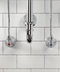All In One Traditional Bathroom Sink Trim Kit With P Trap Polished Chrome Finish Solid Brass Construction Includes Two Angle Stops