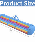 Blue Oxford Mesh Pool Noodle Storage Bag With Zipper Grab And Go Portable Swim Toy Organizer, 55x18in, product size shown