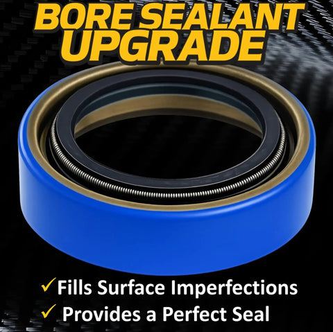 Two Pack HD Switch Front Wheel Bearing Rebuild Kit With Spring Loaded Seals For Mowers Upgraded Bore Sealant Display