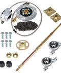 32 Inch Go Kart ATV Rear Axle Assembly Kit With Shaft Hub Chain And Brake Master Cylinder Replacement For 6 To 10 Wheels