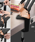Close-up of clamp attachment for Metal Swing Arm Led Desk Lamp With Clamp Eye Caring Architect Desk Light Dimmable with 3 Color Modes