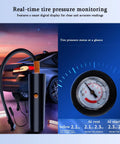 Top Notch Portable Tire Inflator With Quick Read Digital Gauge And Compact 12V Auto Pump For Gmc Hummer Ev 2022 Through 2025 showing tire pressure display.