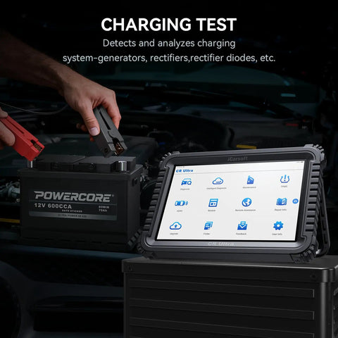 BT900 Wireless Bluetooth Battery Tester Clip For Cars Trucks Motorcycles ATVs SUVs Boats And Yachts 100-2000 CCA Load 9V-30V Range Battery Health Cranking And Charging Tests With Kickass Bluetooth Readouts on car battery