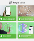 4-step guide to installing Lines LED Wall Lights Expansion Pack, 3 Panel RGBW Smart Geometry Light Bars With Music And Screen Sync.