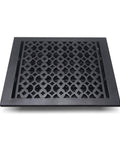 Decorative Cast Aluminum Floor Register 10 By 12 Tudor Mushroom Design With Adjustable Dampers Black Finish Built To Last Air Vent Cover