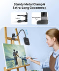 Super Bright LED Desk Lamp With Clamp, 1000 Lumens, 3 Level Dimmable, 6000K Daylight in use by artist painting on canvas