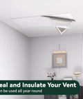 Heavy Duty Three Layer Aluminum Foam Insulation Cover For Attic Stairs And Ceiling Vents Blocks Cold Drafts Keeps Your Place Comfy Fits Up To 39 By 55 Inches in ceiling.