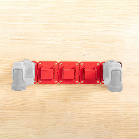Wall Mount Tool Hanger For Craftsman 20V Drills, 5 Pack Tool Holder Organizer with two drills on wooden surface