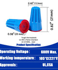 15 Pieces Waterproof Wire Connectors 22AWG To 14AWG Outdoor Seal Twist Nuts Caps Cable Terminal For Landscape Lights And Irrigation Valves Wet Location Installation