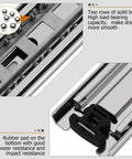 Close-up of 22 Inch Beefy Heavy Duty Drawer Slides Without Lock Full Extension Ball Bearing Industrial Slides with 150 lb load capacity.