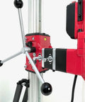Close-up of Tough As Nails 25 Inch Concrete Core Drill With 5000W Two Speed Diamond Coring Rig and controls visible.