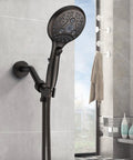 Shower Head With 7 Settings Handheld With On Off Pause Switch, Oil Rubbed Bronze High Pressure Shower Head With 71 Inch Hose